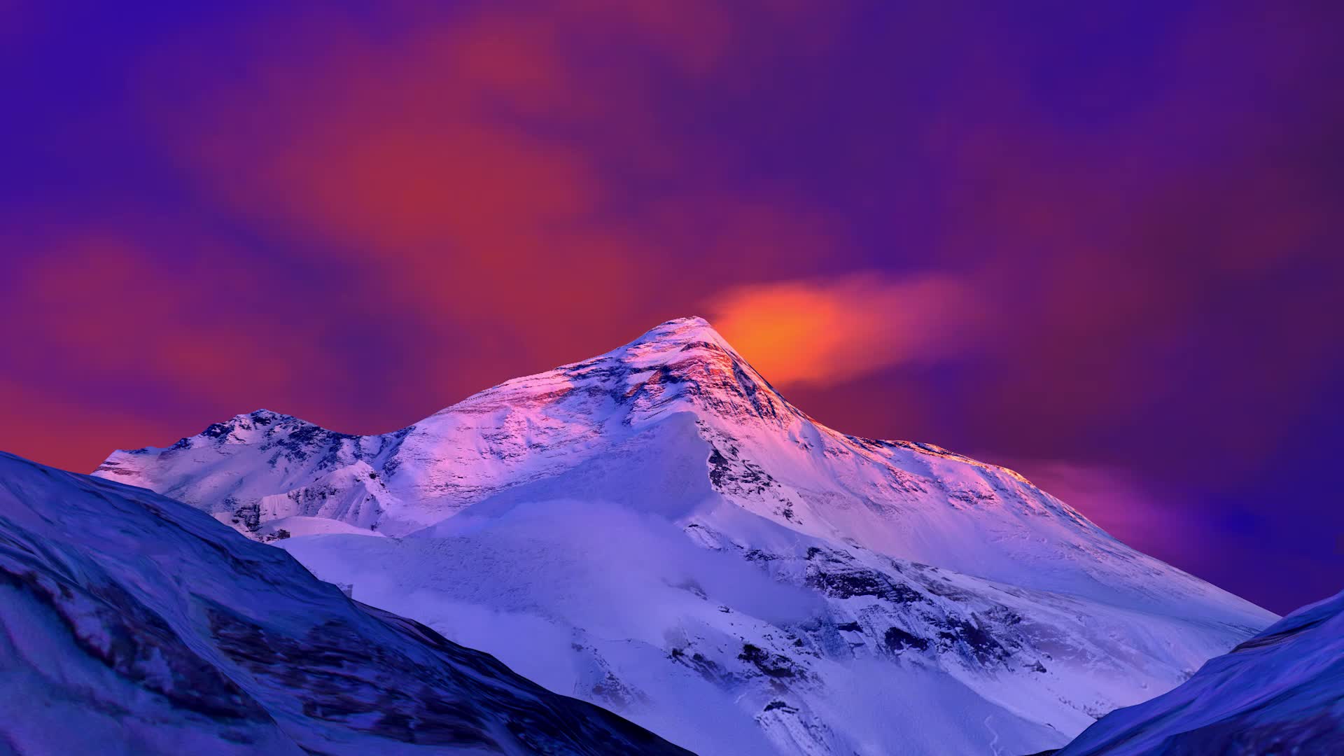 航拍珠穆朗玛峰视频的预览图