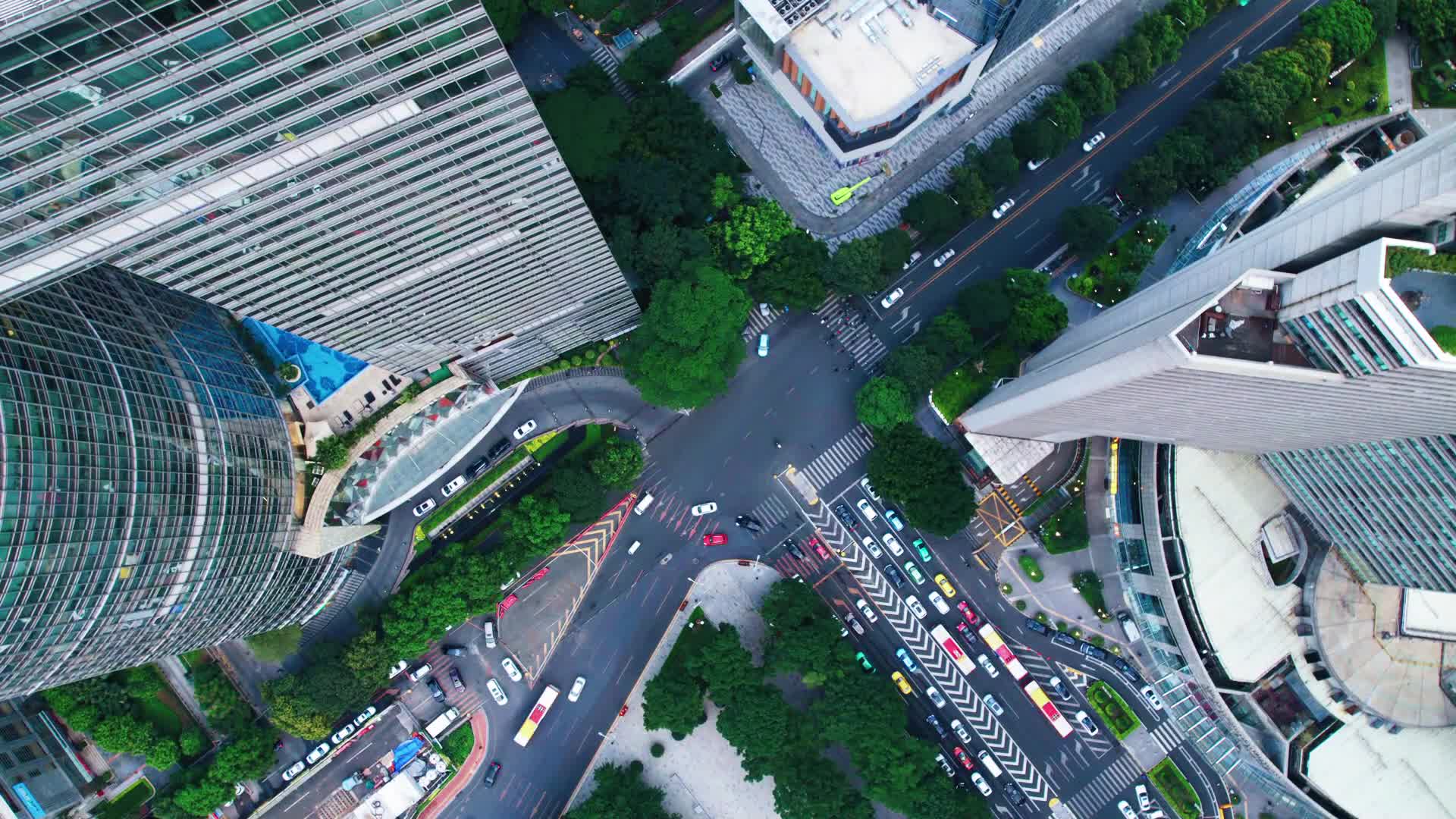 广州城市珠江新城车流中信广场视频的预览图