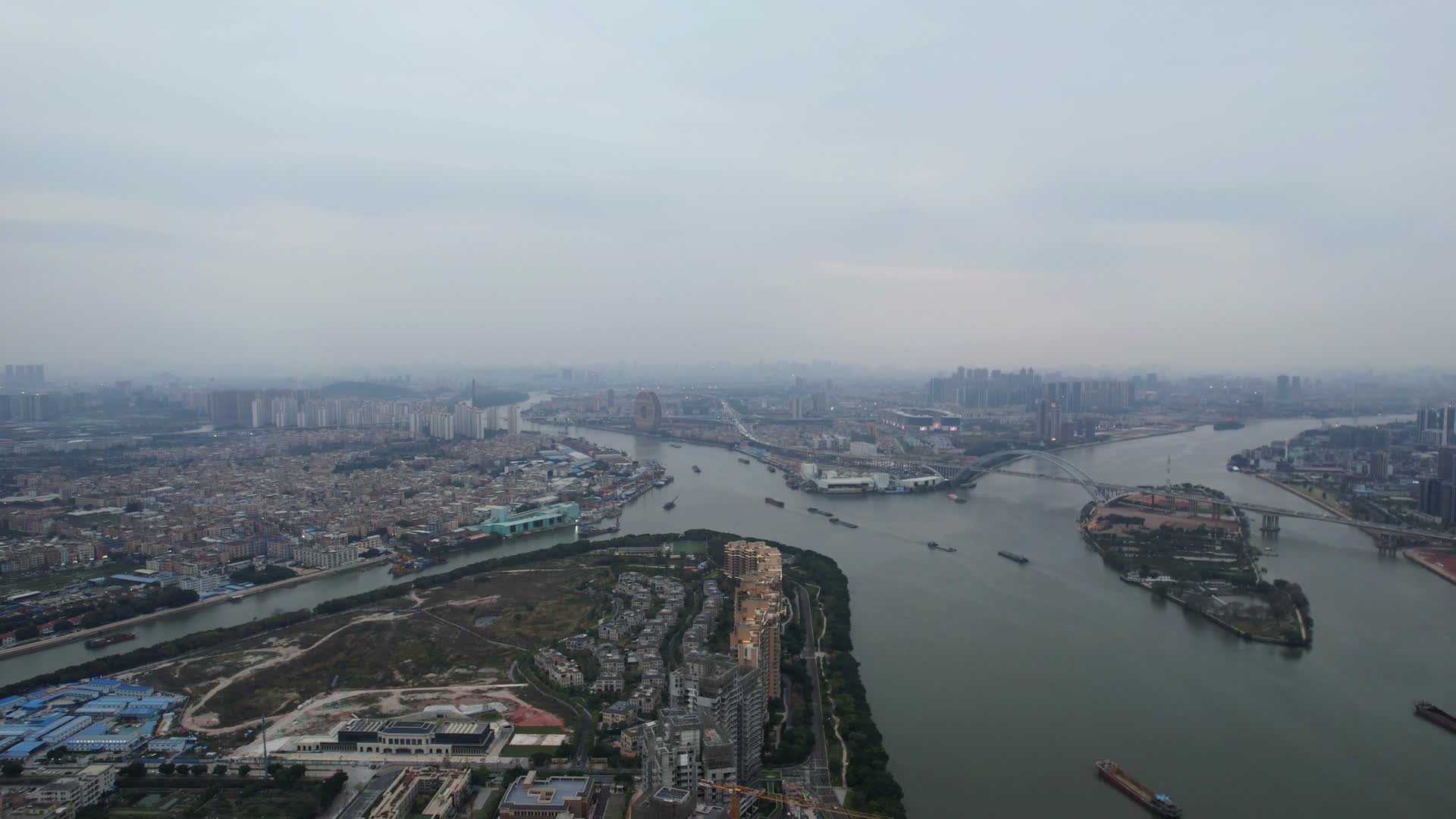 2022丫髻沙大桥交通连接广州圆大厦铜钱视频的预览图