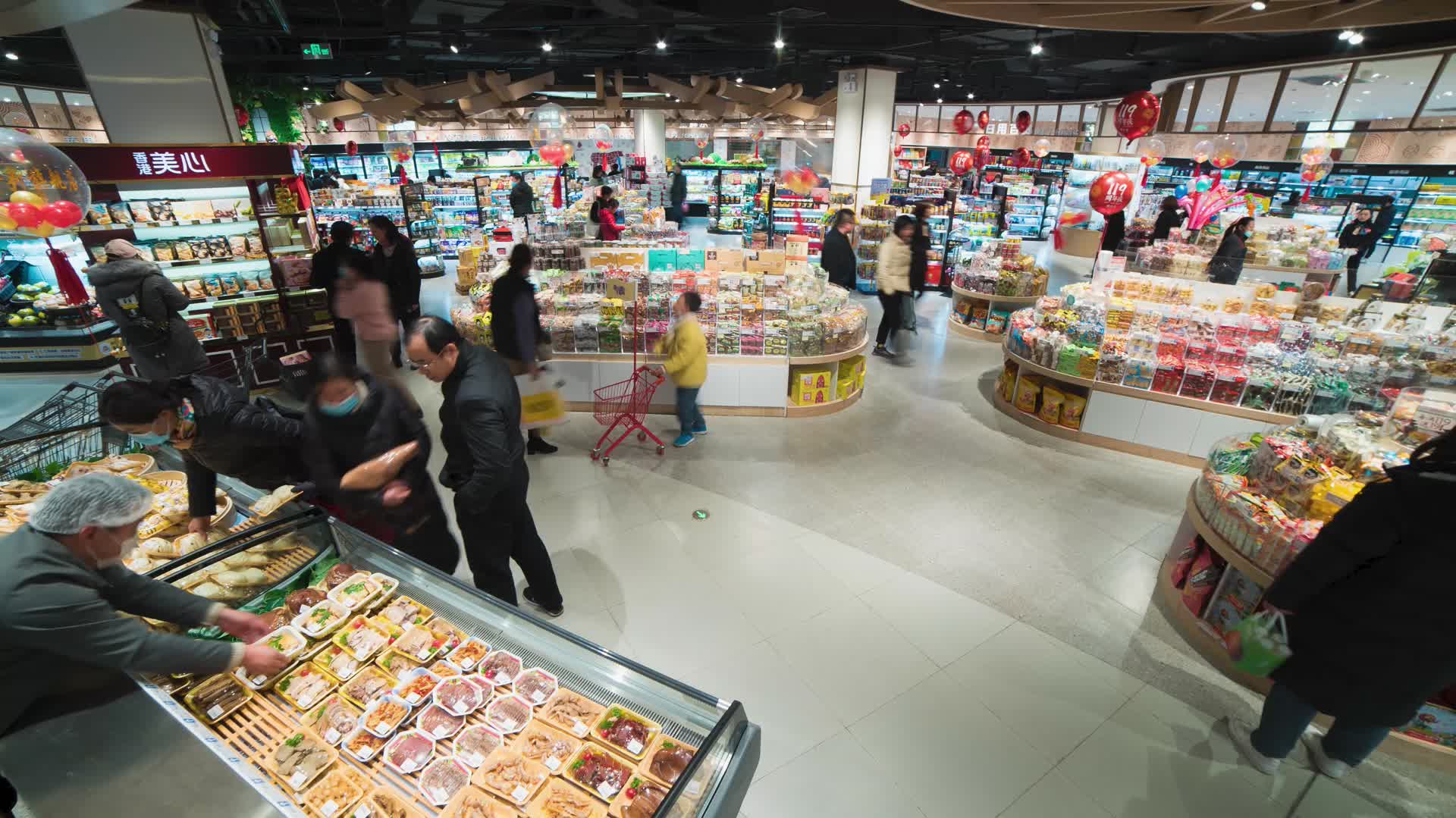 超市人流延时瑞和泰视频的预览图