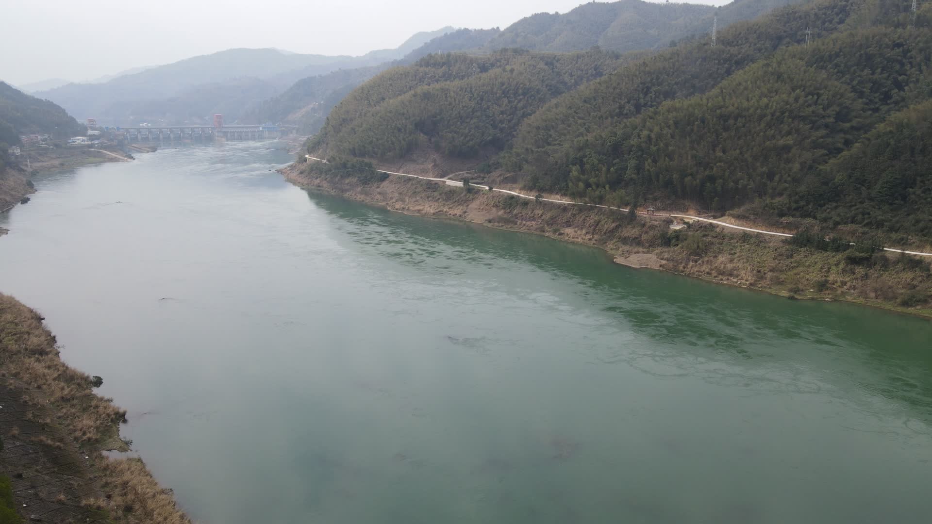 航拍湖南沅江风光视频的预览图