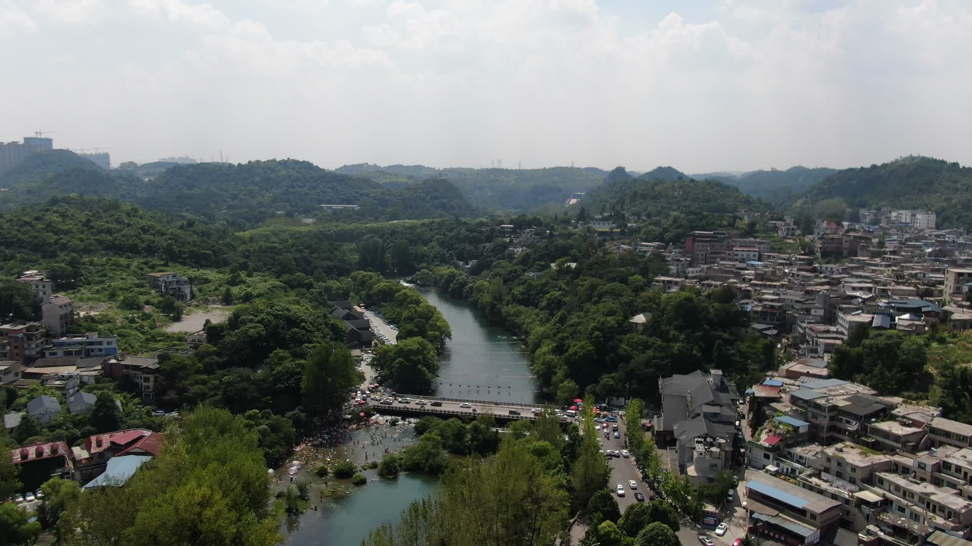 贵州贵阳花溪湿地公园航拍视频的预览图