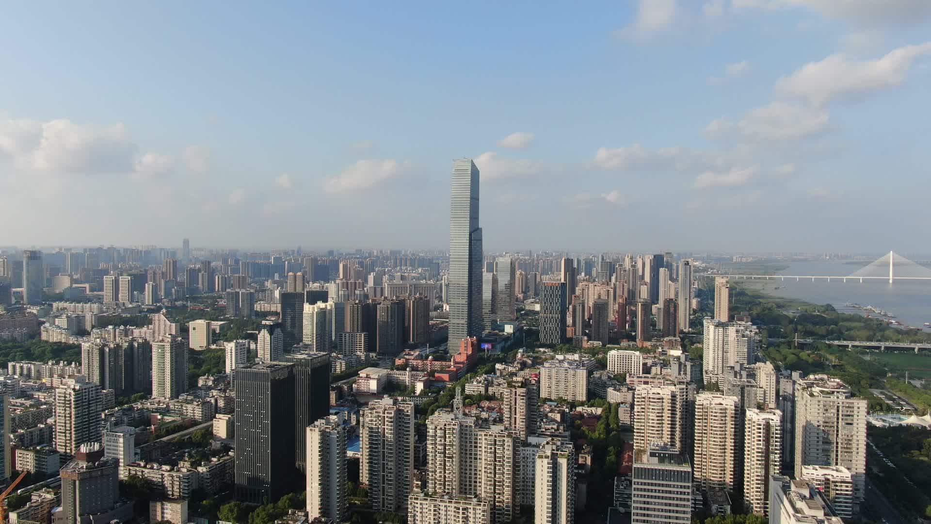 武汉城市高楼建筑航拍视频的预览图