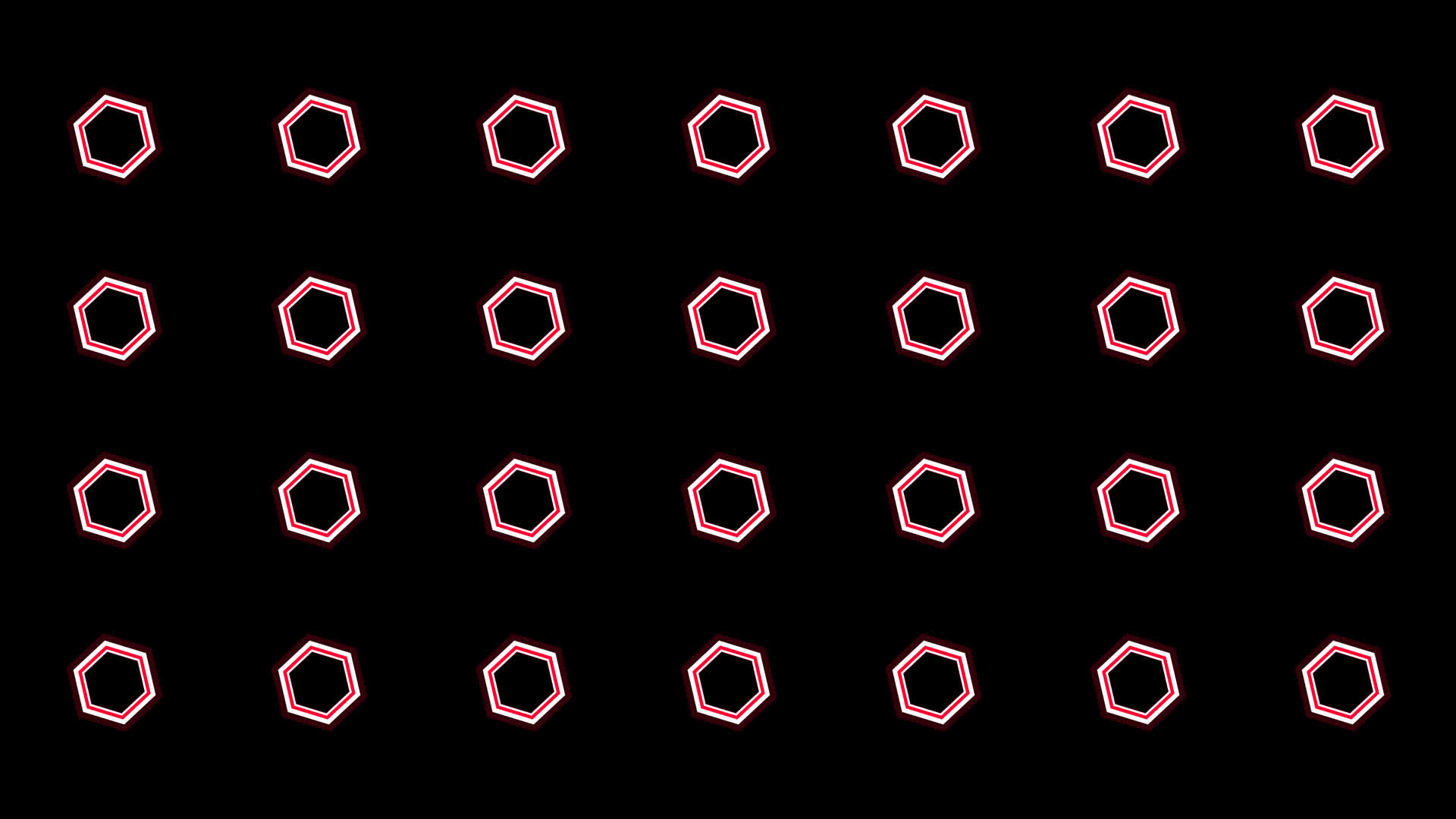 4K红色六边形动感节奏视频通道循环视频的预览图