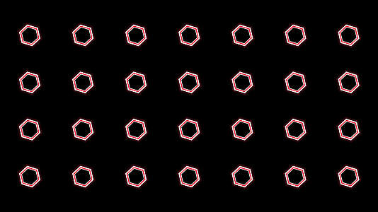 4K红色六边形动感节奏视频通道循环视频的预览图