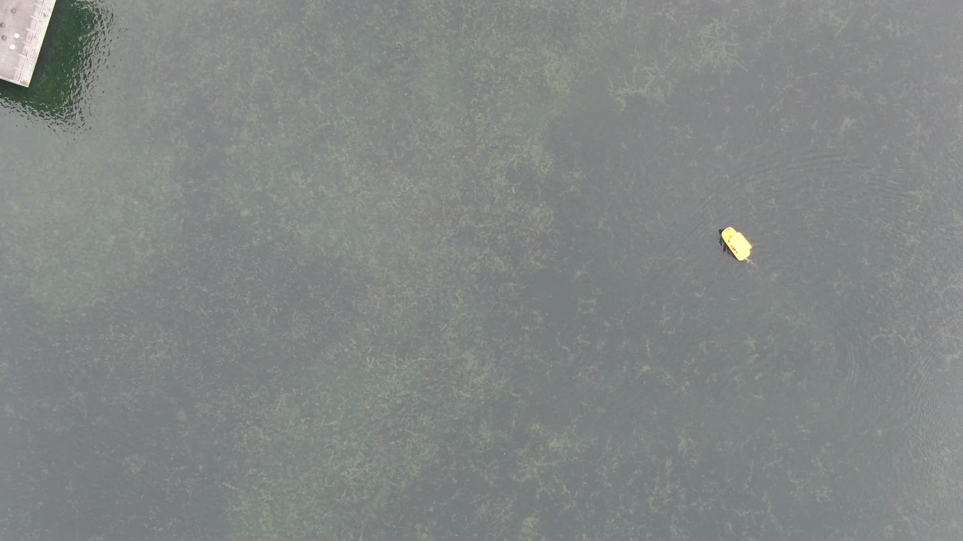 航拍湖面小船行驶视频的预览图