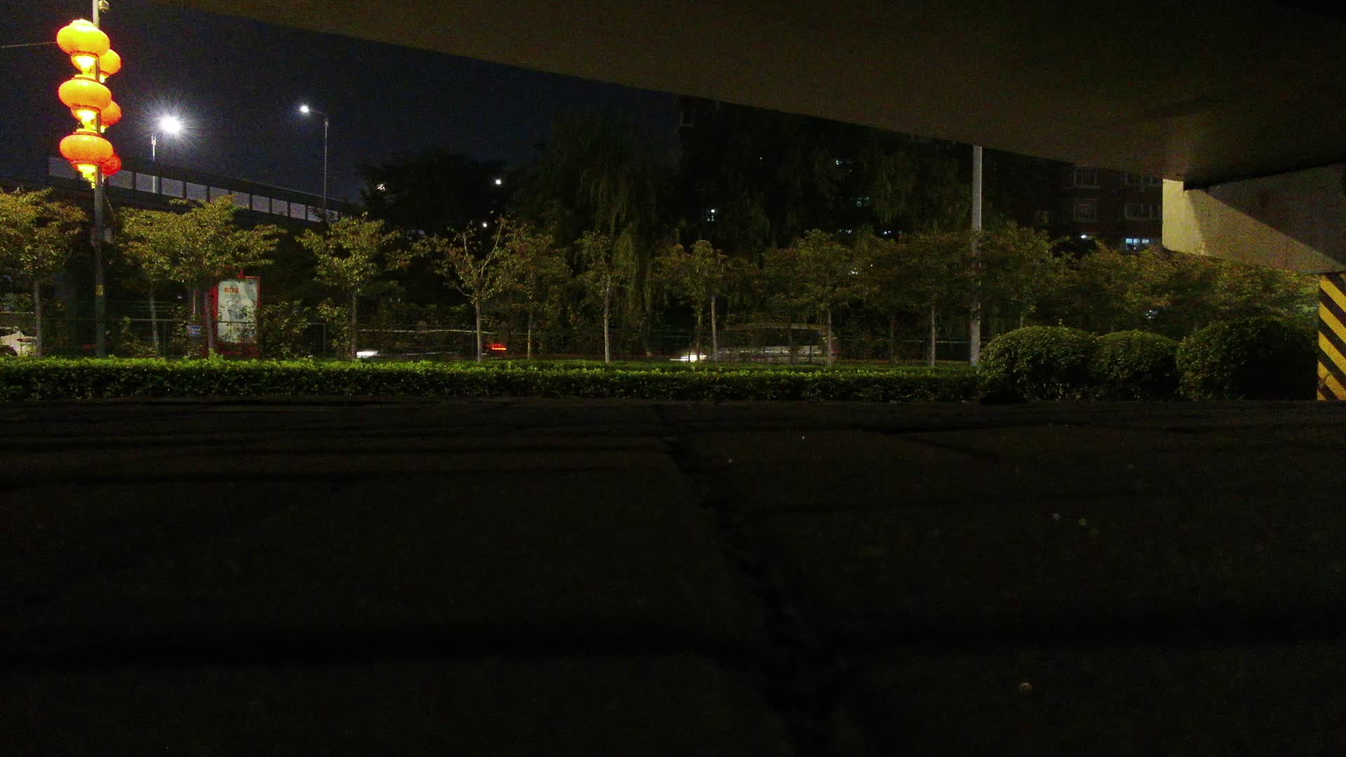 航拍山东济南城市夜景交通视频的预览图