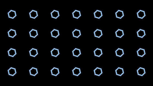 4K蓝色六边形动感节奏视频通道循环视频的预览图