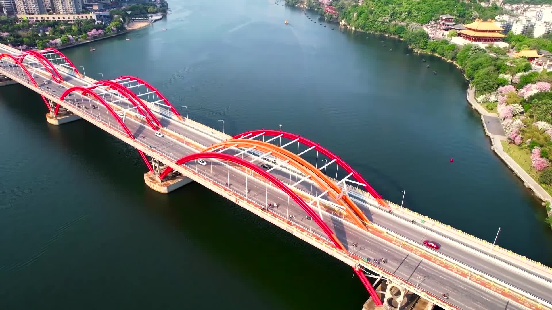 柳州文惠桥俯拍视频视频的预览图