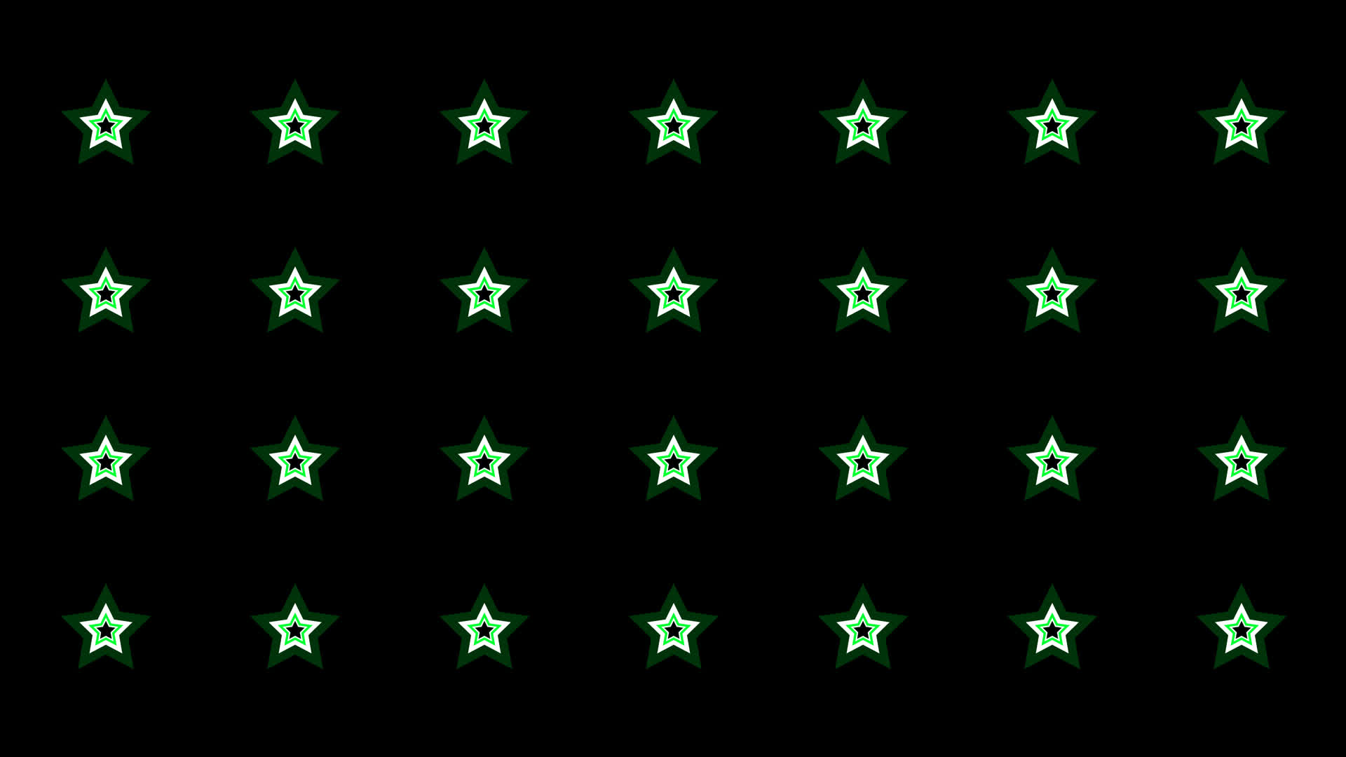 4K绿色五角星动感节奏视频通道循环视频的预览图