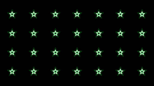 4K绿色五角星动感节奏视频通道循环视频的预览图