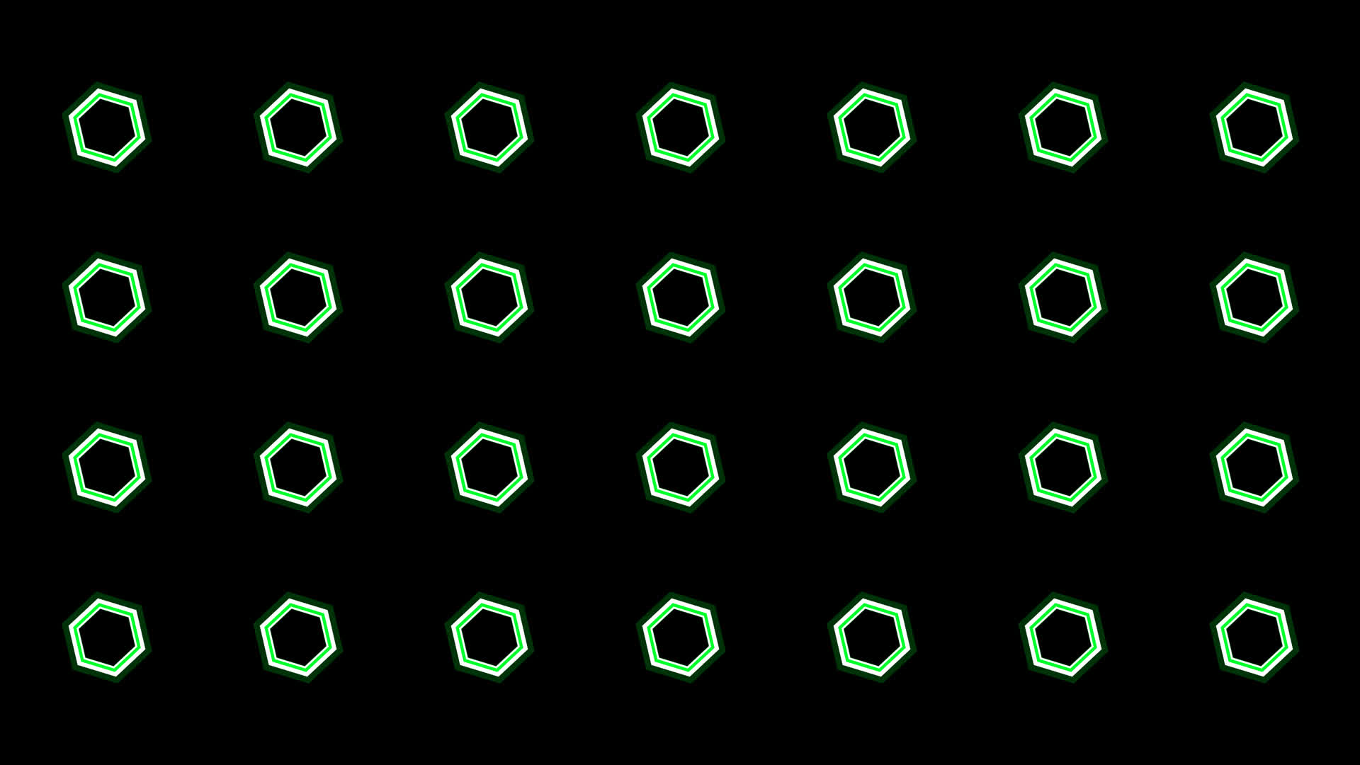 4K绿色六边形动感节奏视频通道循环视频的预览图