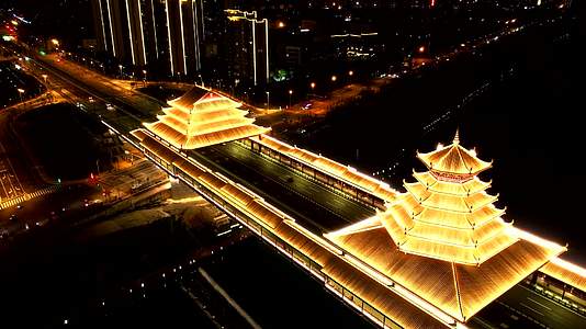 柳州凤凰岭大桥延时夜景视频的预览图