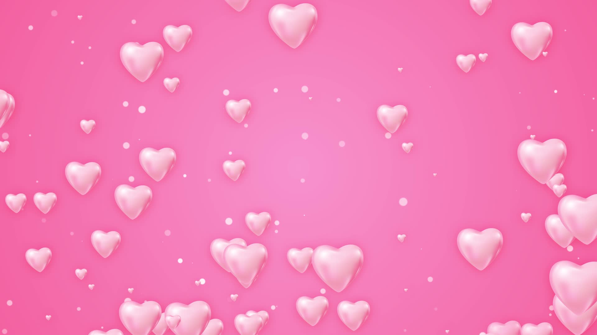 4K粉色爱心上升视频循环视频的预览图