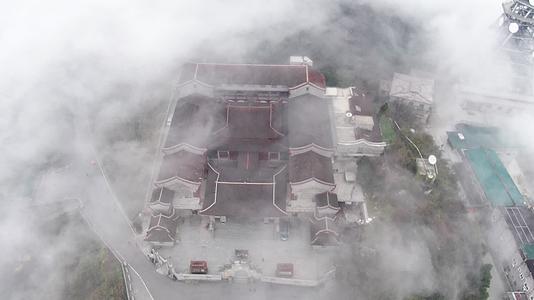 湖南衡阳南岳衡山5A景区云雾缭绕航拍视频的预览图
