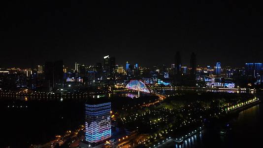 武汉城市夜景灯光航拍视频的预览图