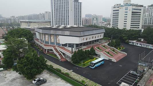 福建漳州中国女排腾飞纪念馆航拍视频的预览图