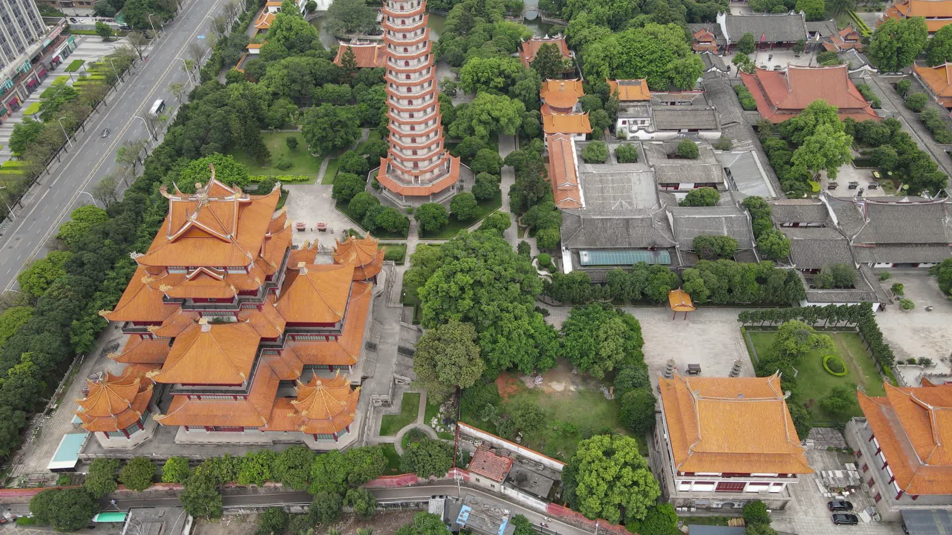 福建福州西禅古寺历史文化古建筑视频的预览图