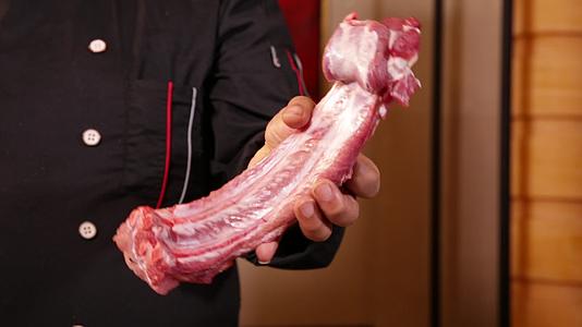 食品安全食材美食猪肉排骨农副产品宣传视频视频的预览图