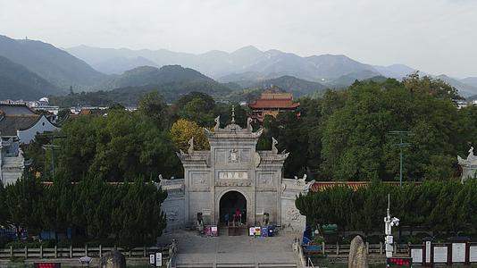 航拍湖南南岳大庙著名旅游景点视频的预览图