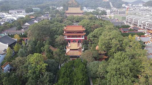 航拍湖南南岳大庙著名旅游景点视频的预览图
