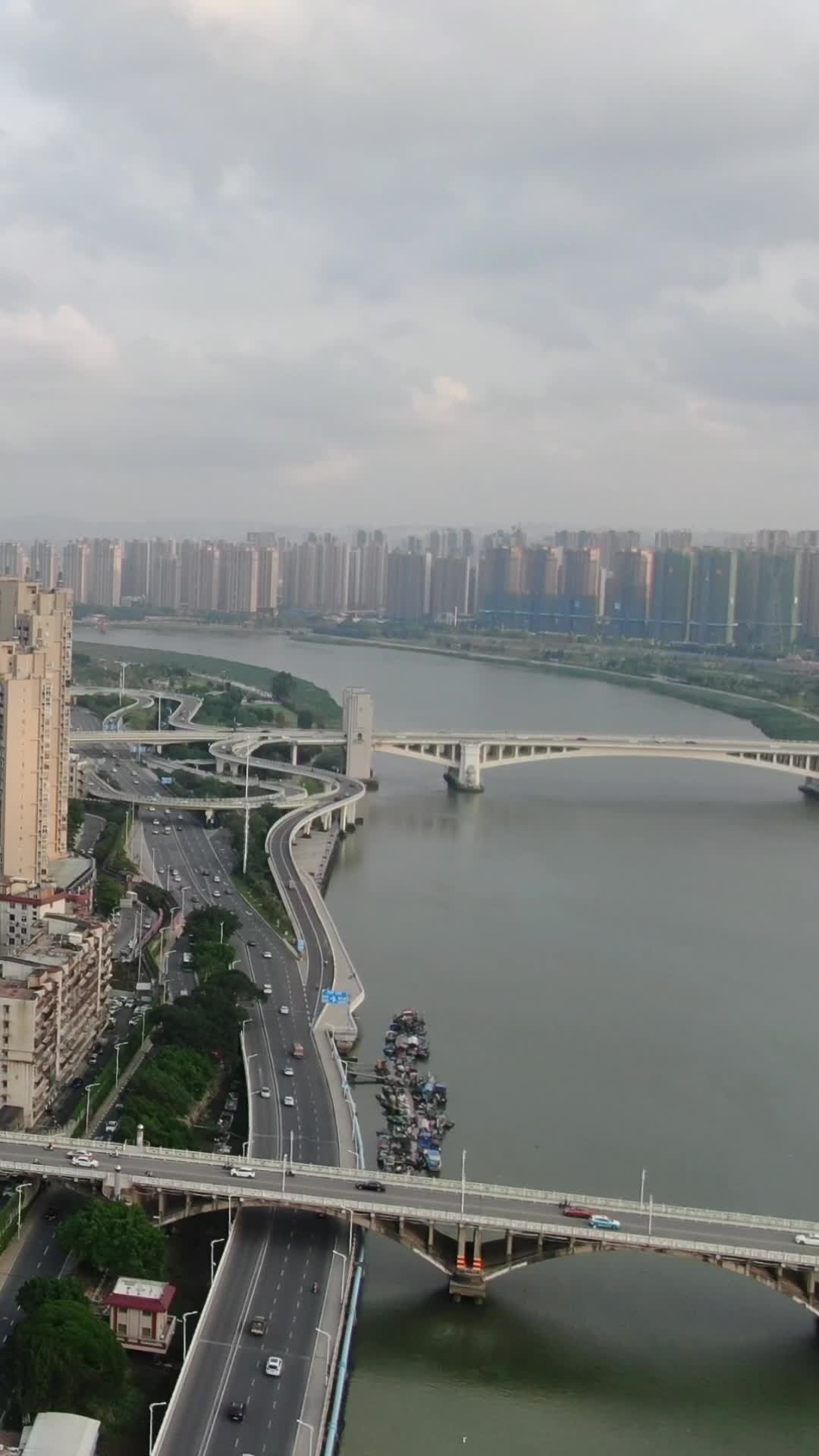 福建泉州城市交通桥梁竖屏航拍视频的预览图