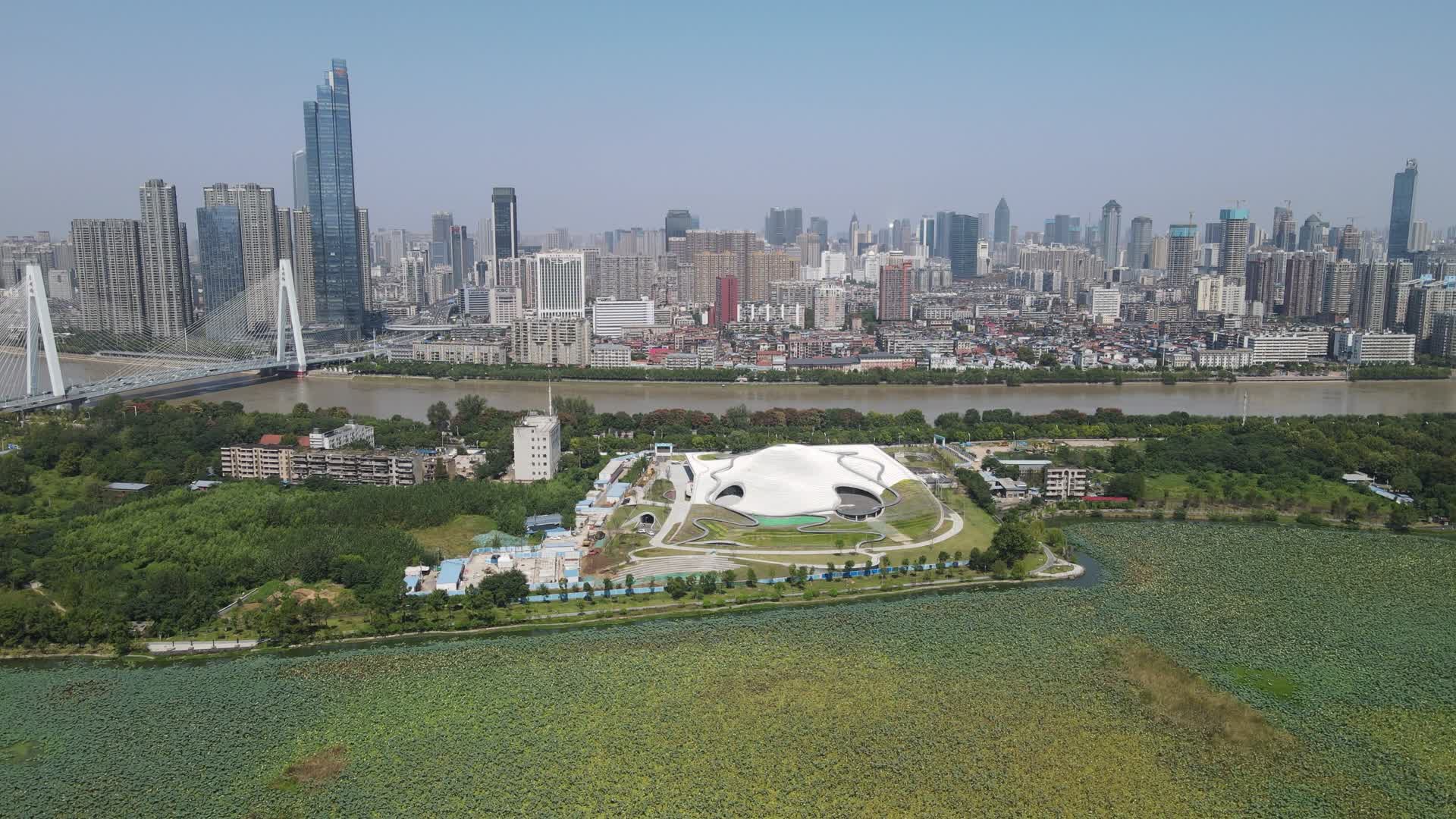 武汉琴台文化艺术中心航拍视频的预览图