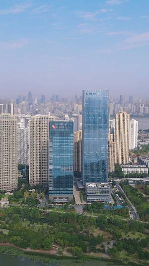 湖北武汉长江高楼建筑航拍视频的预览图