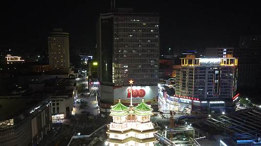 4K航拍河南郑州二七纪念塔视频的预览图