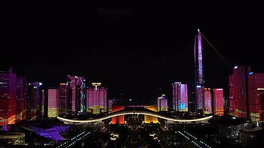 4K深圳市民中心灯光秀视频的预览图