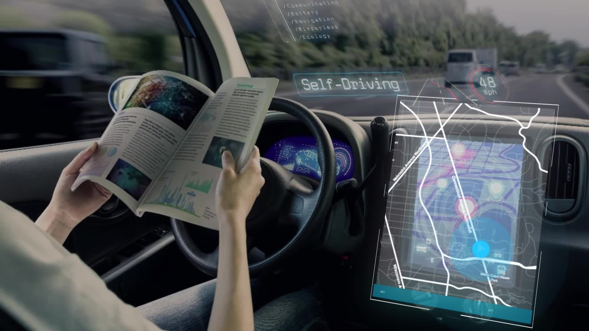 导航车载信息科技界面AE模板视频的预览图