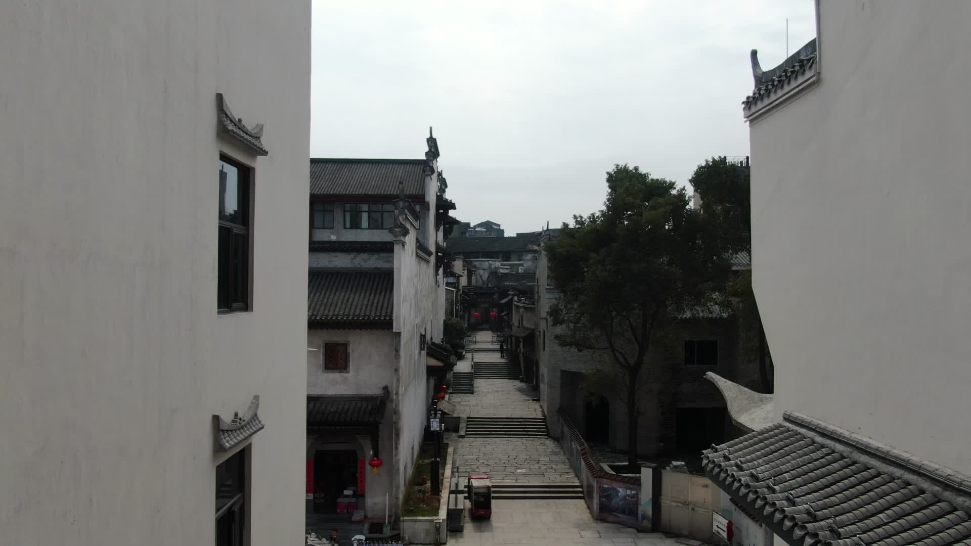 湖南千年古商城古建筑航拍视频的预览图