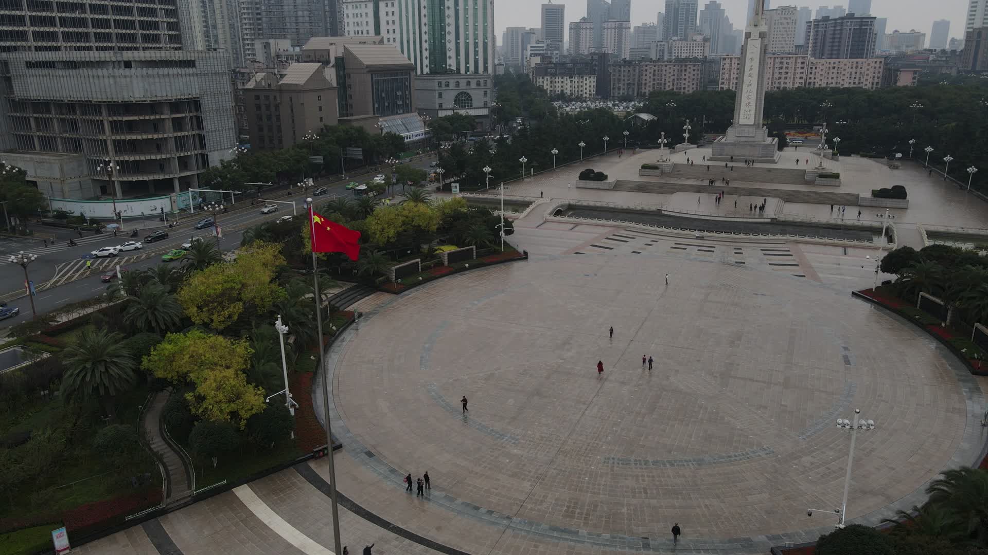 江西南昌八一广场航拍视频的预览图