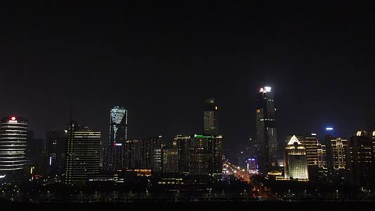 江西南昌红谷滩夜景航拍视频的预览图
