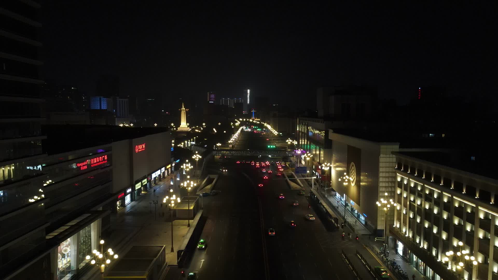 江西南昌八一广场夜景航拍视频的预览图