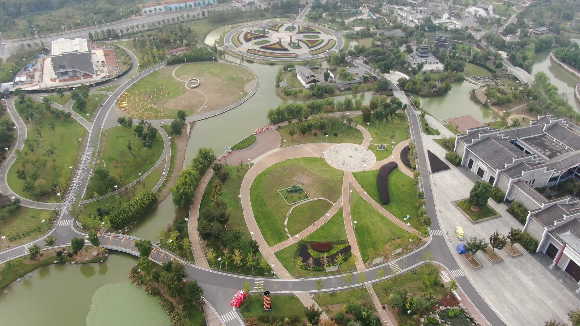 江西南昌湘湖古建筑航拍视频的预览图