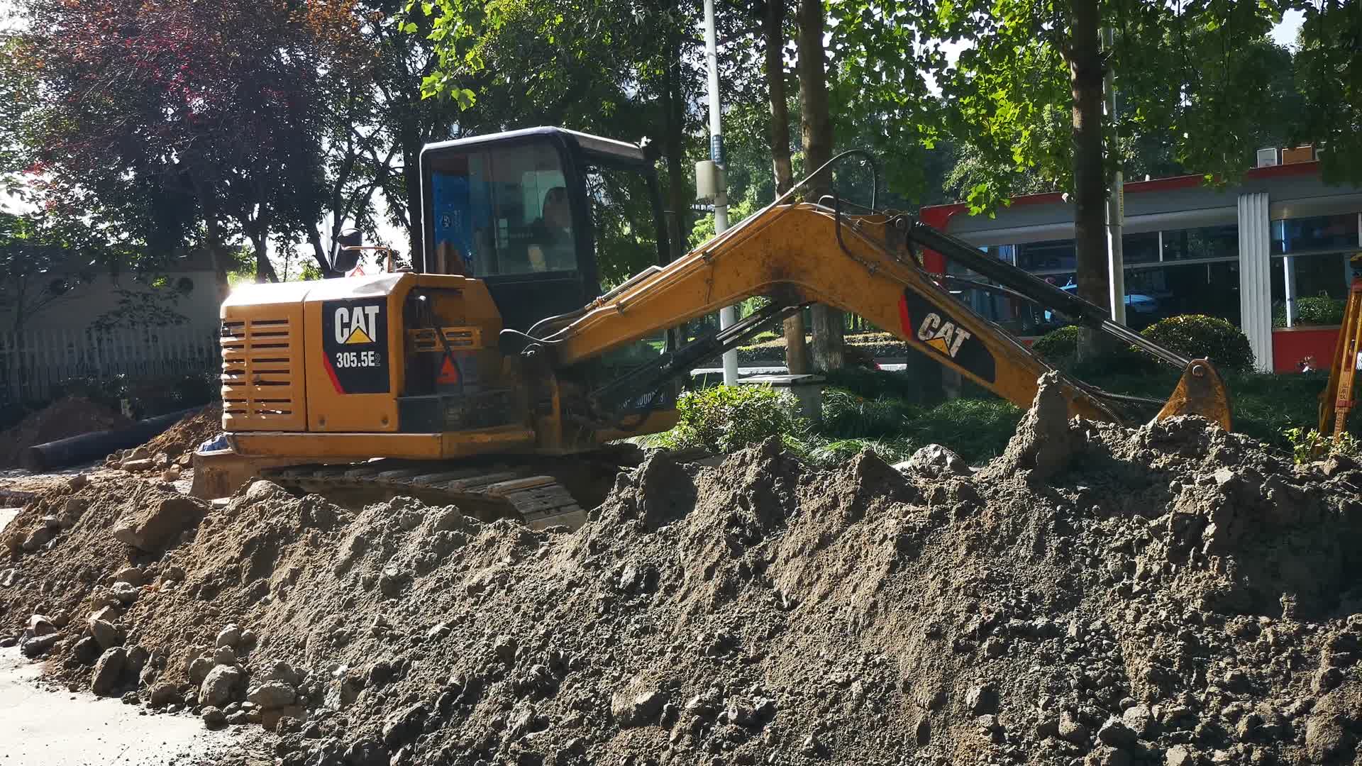挖机工地施工现场实拍视频的预览图