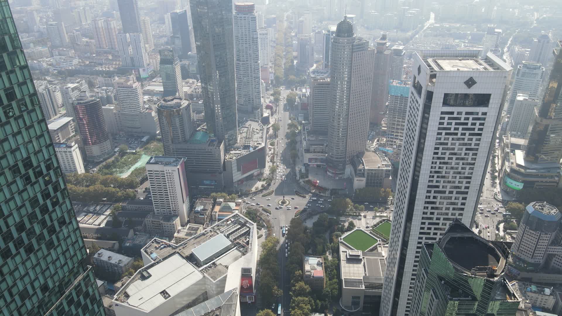 南京新街口南京CBD航拍南京视频的预览图