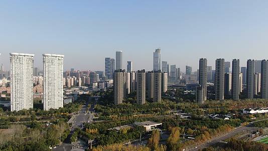江苏南京河西城市建设航拍视频的预览图