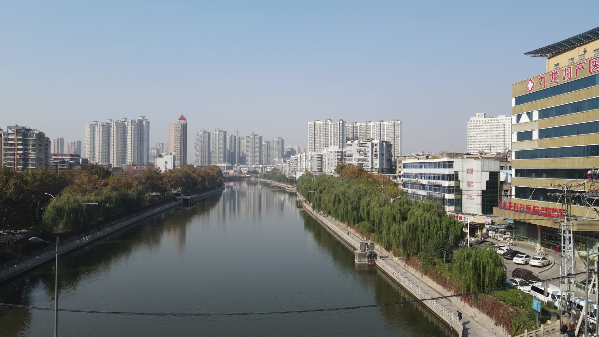 4K航拍江苏徐州黄河故道城市风光视频的预览图