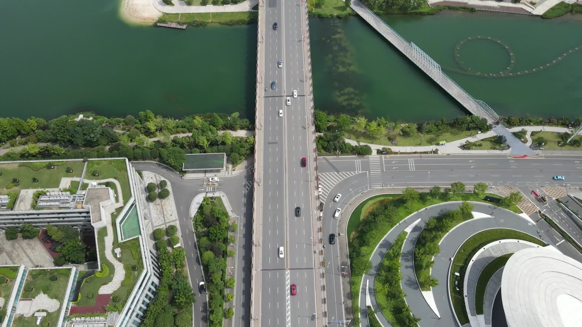 湖南长沙梅溪湖大桥航拍视频的预览图