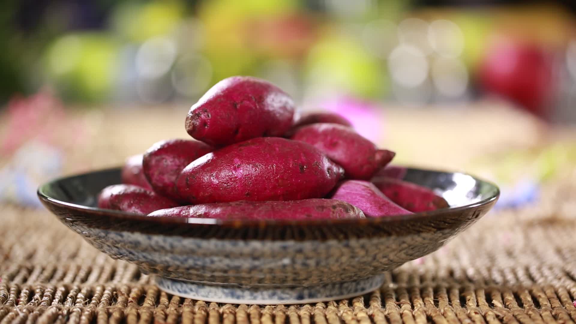 健康粗粮紫薯花青素视频的预览图