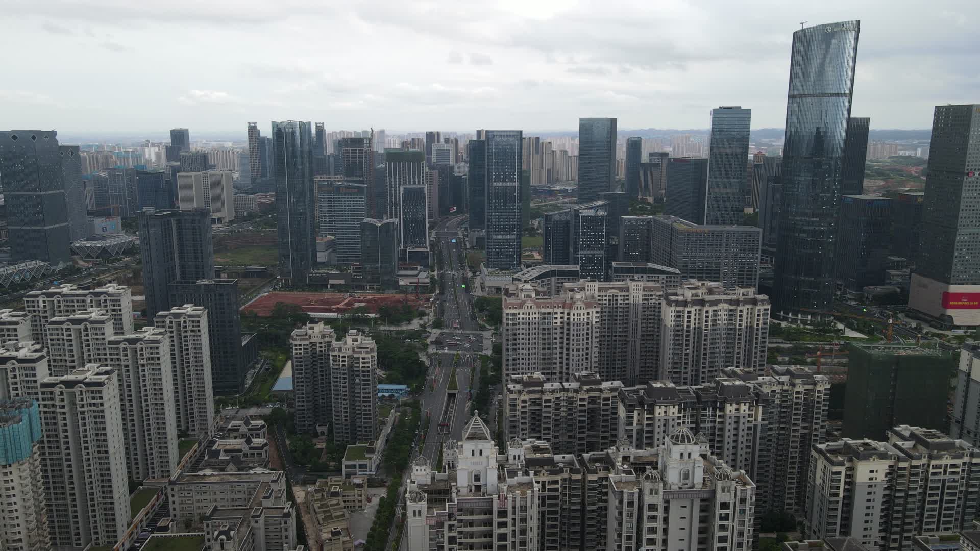 广西南宁五象新区航拍视频的预览图