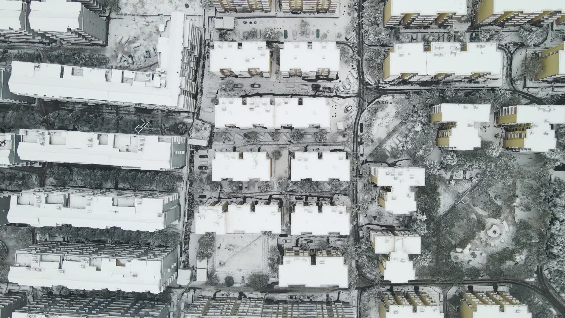 航拍冬天南方雪景视频的预览图