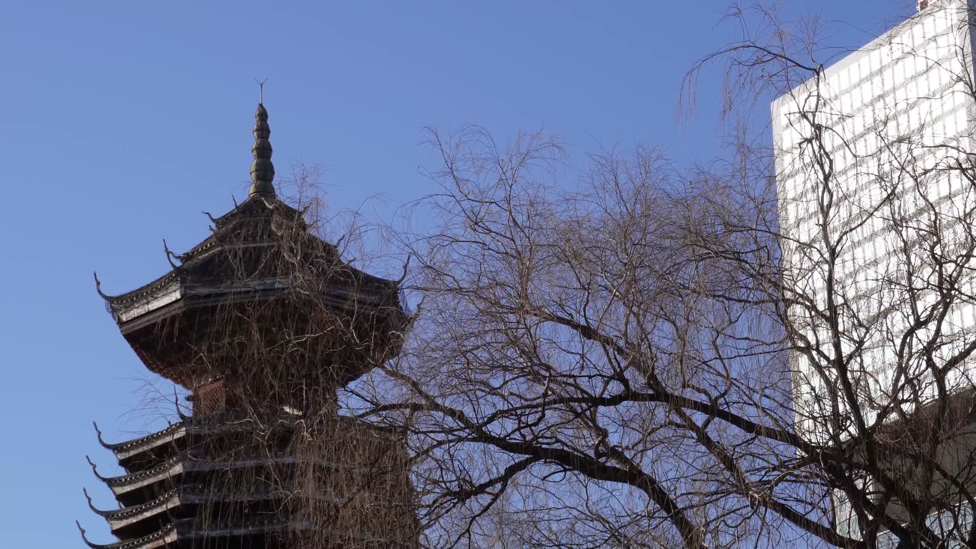民族园侗族侗寨建筑风格少数民族视频的预览图