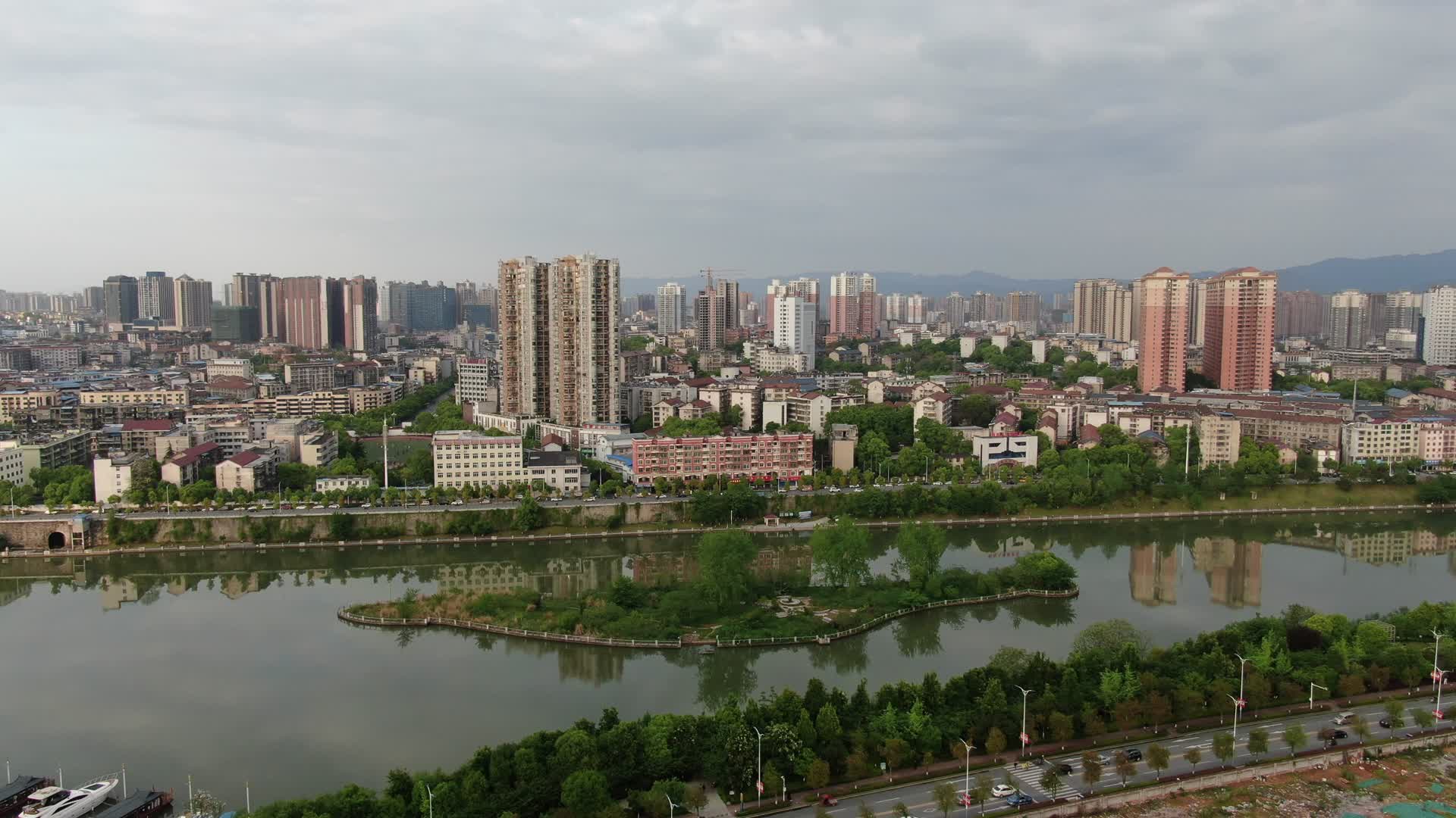 湖南湘西舞水河风光航拍视频的预览图