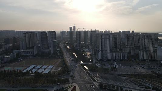 航拍南京南京河西新城南京CBD视频的预览图