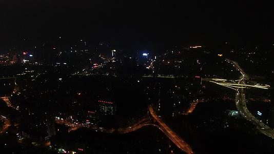 贵州贵阳花果园夜景航拍视频的预览图
