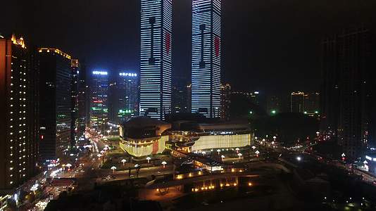 航拍贵州贵阳城市夜景视频的预览图