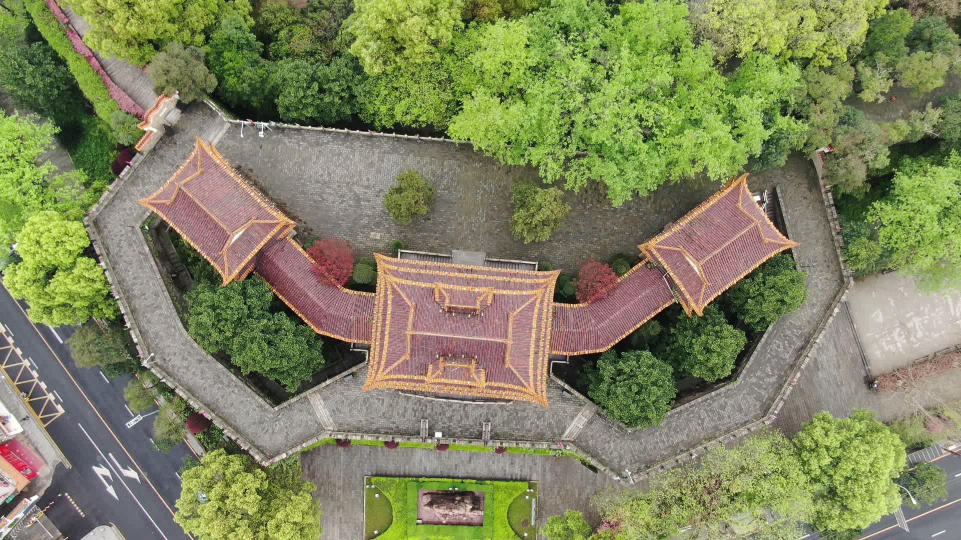 湖南长沙天心阁古建筑航拍视频的预览图
